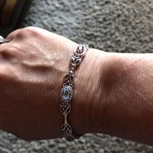 NWOT Sterling silver Bracelet multiple gems